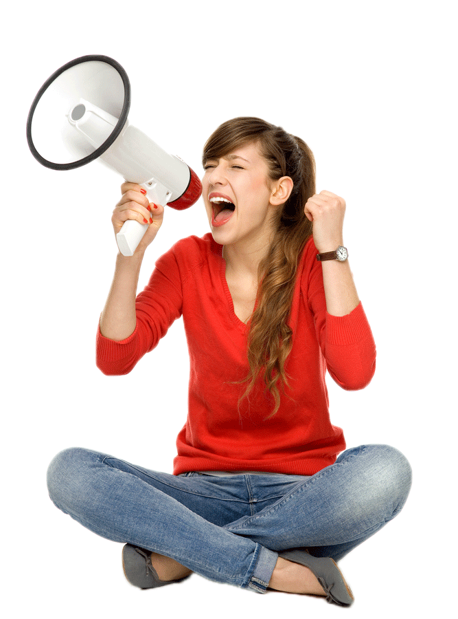 Megaphone girl